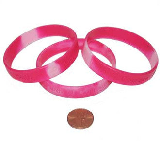 Pink Ribbon Camouflage Inspirational Sayings Bracelets (24 total bracelets in 2 bags) 36?› each