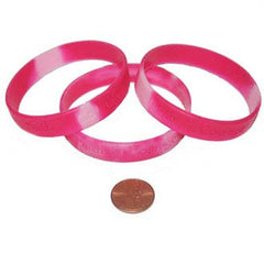 Pink Ribbon Camouflage Inspirational Sayings Bracelets (24 total bracelets in 2 bags) 36?› each