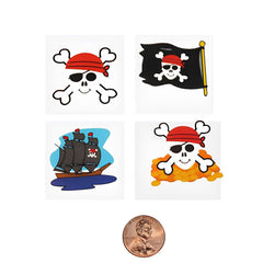 Pirate Removable Tattoos (144 total tattoos in 2 bags) 6?› each