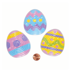 Plastic Dyed Easter Egg Maze Puzzles (48 total mazes in 2 bags) 31?› each