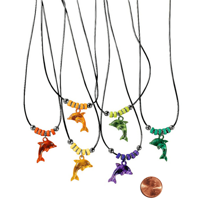 Plastic Dolphin Necklace (24 total necklaces in 2 bags) 52?› each