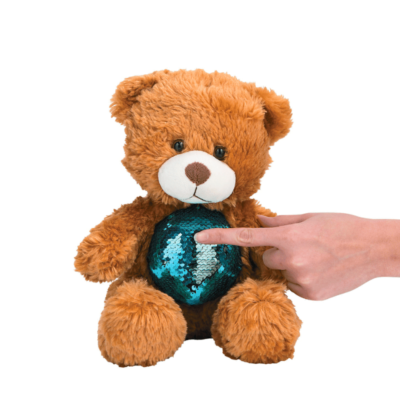 Plush 10" Bear with Flipping Sequins ($9.75 each)