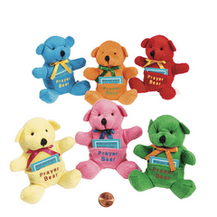 Stuffed Prayer Bears (24 total prayer bears in 2 bags) $1.60 each