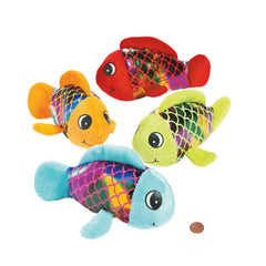 Stuffed Rainbow Colored  Fish (24 total fish in 2 bags) $1.64 each