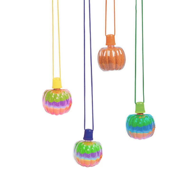 Pumpkin Sand Art Bottles (24 total necklaces in 2 bags) 81?› each