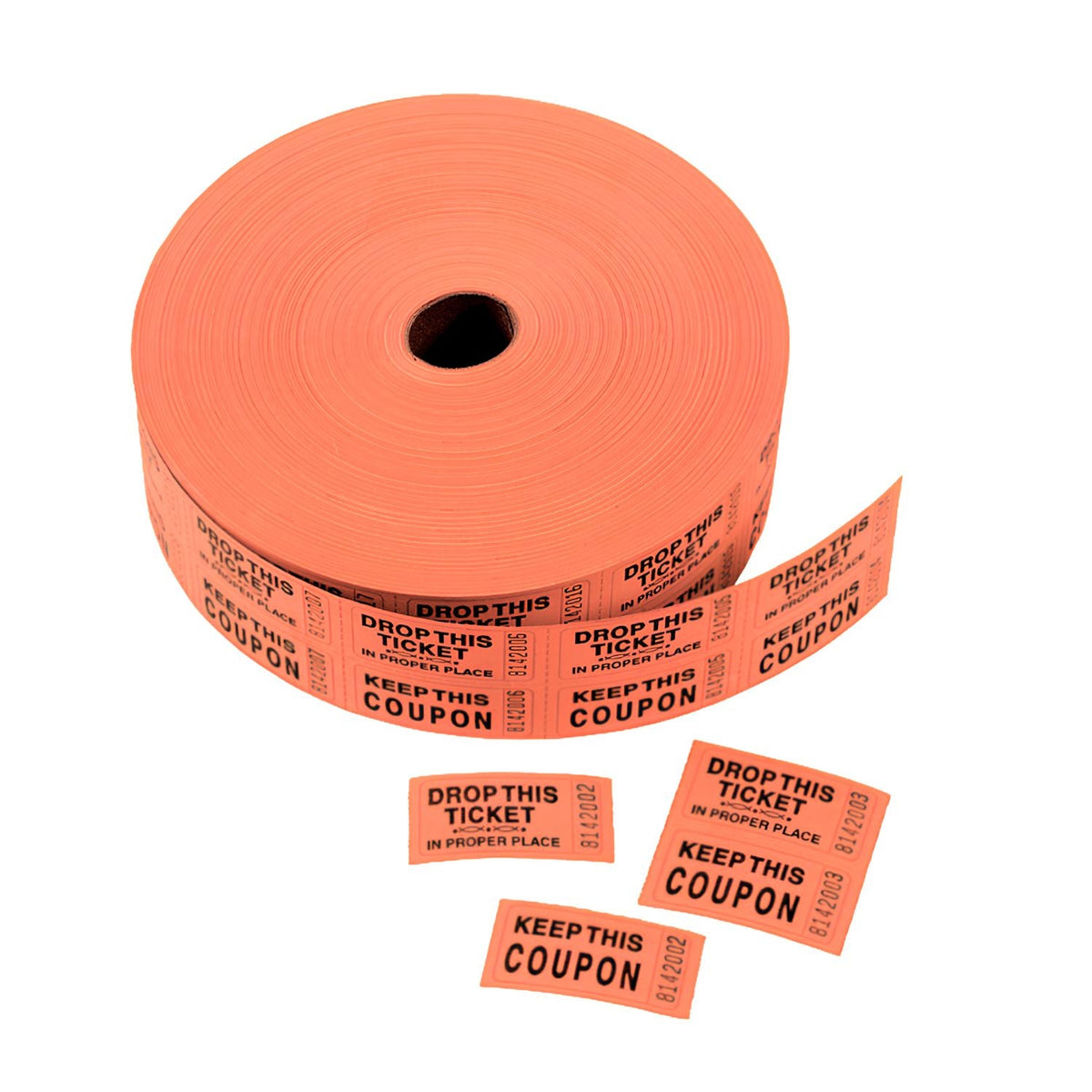 Orange Double Roll Tickets (2000 double tickets/roll)