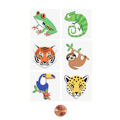 Rainforest Friends Temporary Tattoos  (144 total tattoos in 2 packages) 6?› each