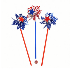 Plastic American Spirit Pinwheels (72 total pinwheels in 2 boxes) 31?› each