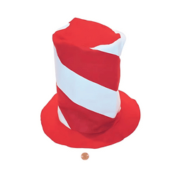 Felt Red & White Swirl Stovepipe Hats (2 hats per set) $6.12 each