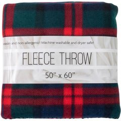 Bulk Plaid Fleece Blankets 50" x 60"