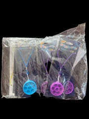 Round Pop Fidget Necklace ƒ??12Pack o fBright Solid Color or MultiColor Pendants