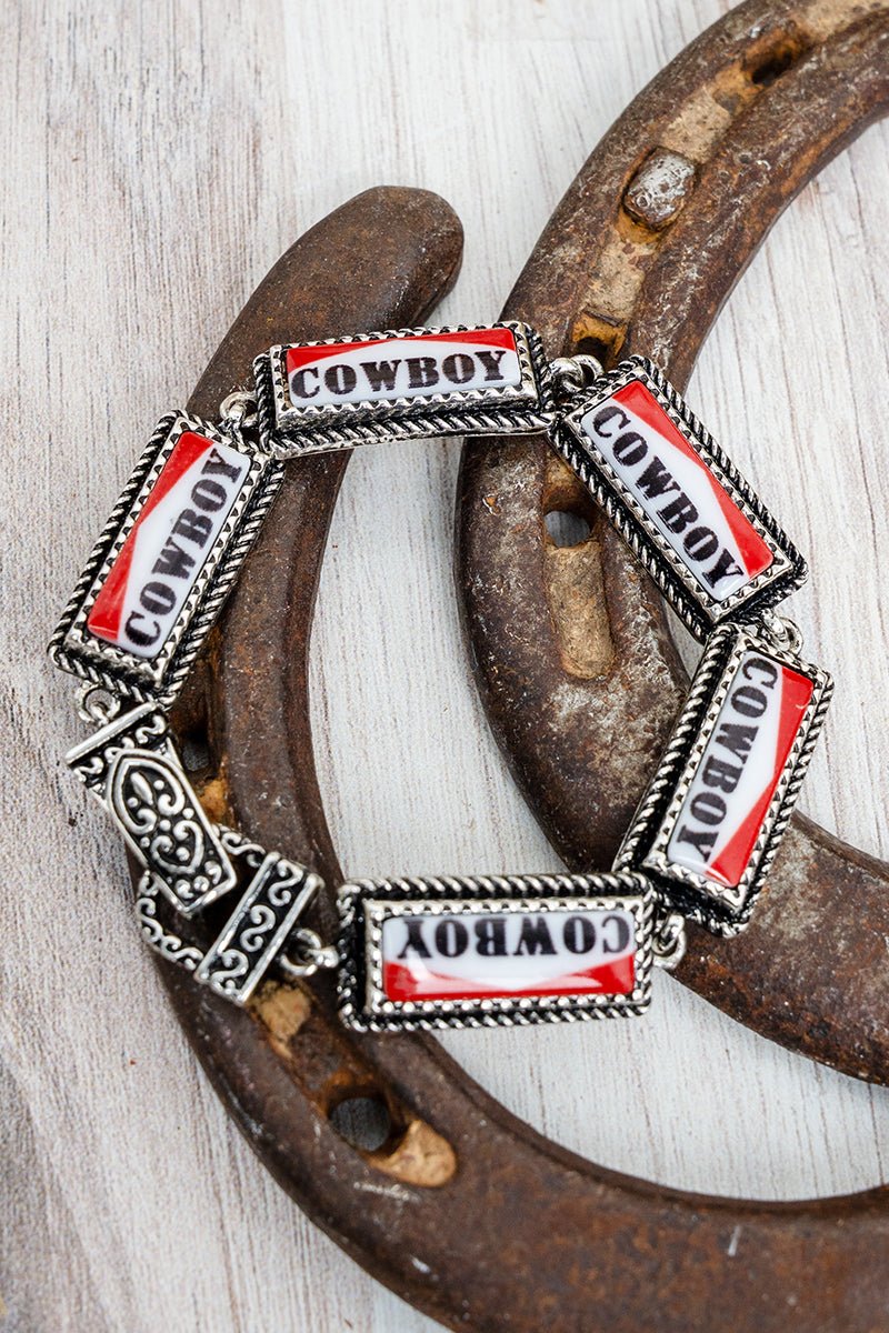 TIPI Cowboy Country Silvertone Magnetic Bracelet