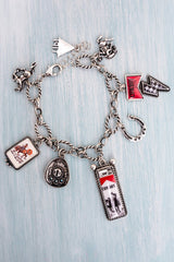 TIPI Trailfire Cowboy Silvertone Charm Bracelet