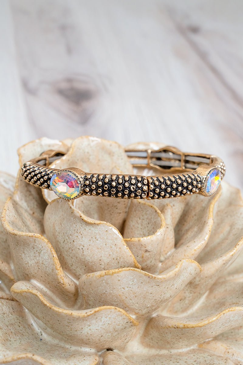 TIPI Iridescent Canyon Couture Goldtone Stretch Bracelet
