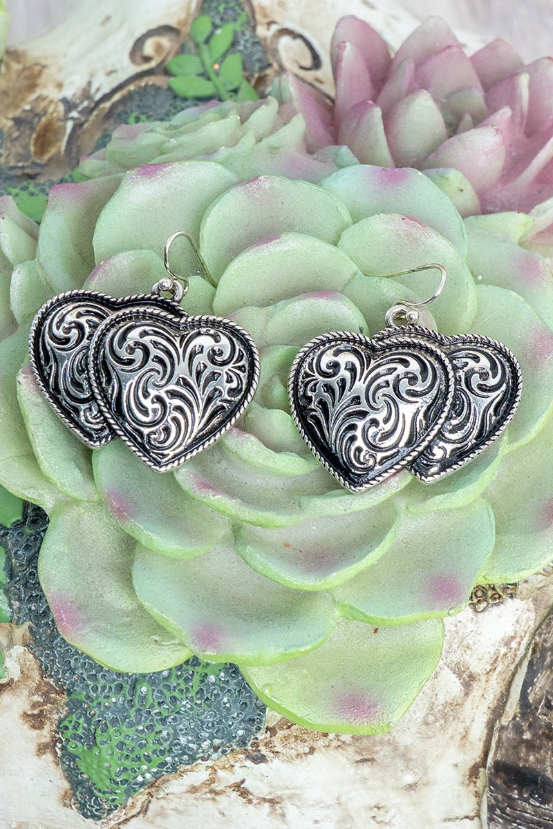 TIPI Hearts Collide Silvertone Earrings