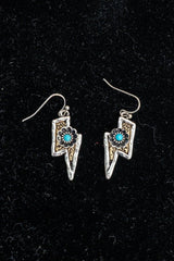 TIPI Turquoise Bolt Blossom Two-Tone Earrings