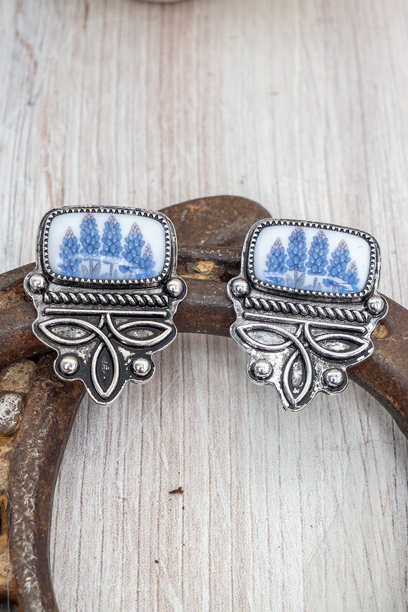 TIPI Boots & Blooms Silvertone Earrings