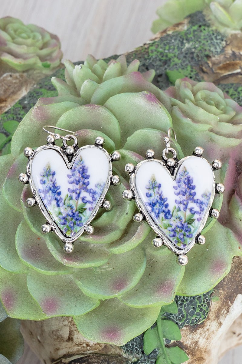 TIPI Blooming Heart Silvertone Earrings