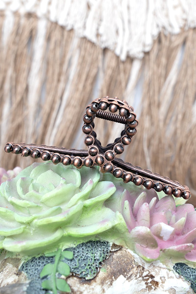 TIPI Lariat Loop Copper Pearl Hair Claw