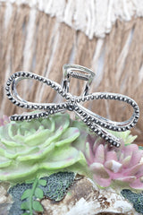 TIPI Ranch Ribbon Silver Pearl Hair Claw