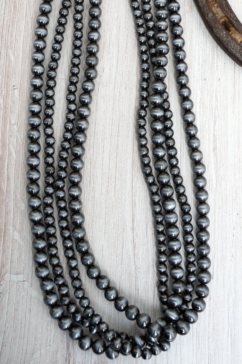 TIPI Desert Icon Silver Pearl Layered Necklace