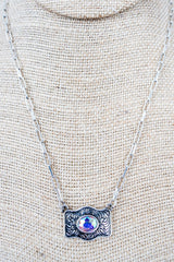 TIPI Iridescent Cowgirl Charm Silvertone Necklace