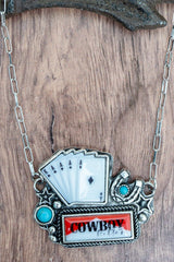 TIPI Carded & Dangerous Cowboy Silvertone Necklace