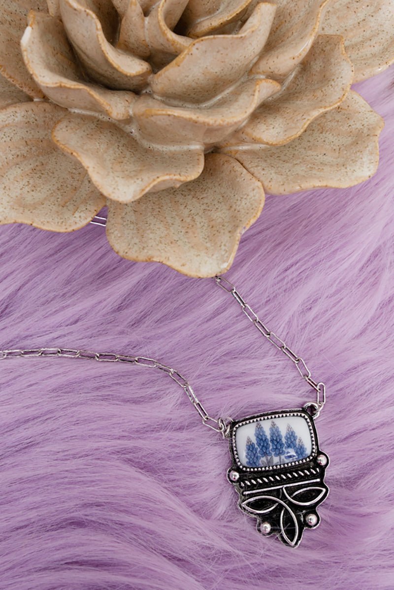 TIPI Boots & Blooms Silvertone Necklace