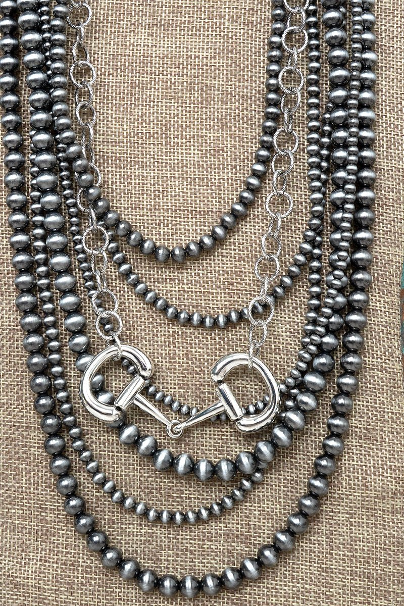 TIPI Ranch Refinement Silver Pearl Layered Necklace