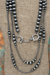 TIPI Snaffle & Silver Pearl Layered Necklace