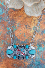 TIPI Bird & Blooms Silvertone Necklace