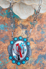 TIPI Bloom & Feathers Silvertone Necklace