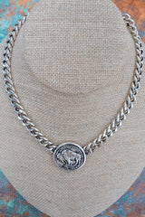 TIPI Prairie Coin Silvertone Necklace