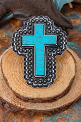 TIPI Turquoise Stoneflare Faith Silvertone Ring
