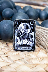TIPI The Skeleton Cowgirl Card Silvertone Ring