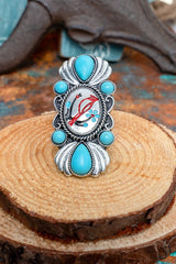 TIPI Bird & Blooms Silvertone Ring