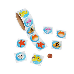 Sea Life Sticker Roll (100 stickers per roll) 3?› each