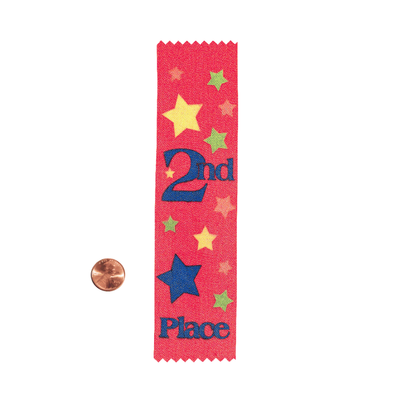 2nd Place Satin Award Ribbons (24 total ribbons in 2 bags) 35?› each