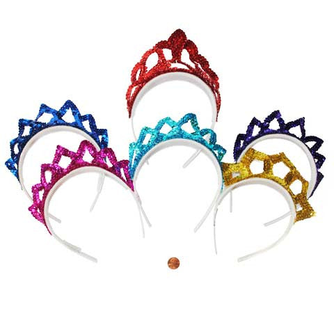 Brightly Colored Sequin Tiaras (24 total tiaras in 2 bags) $1.35 each