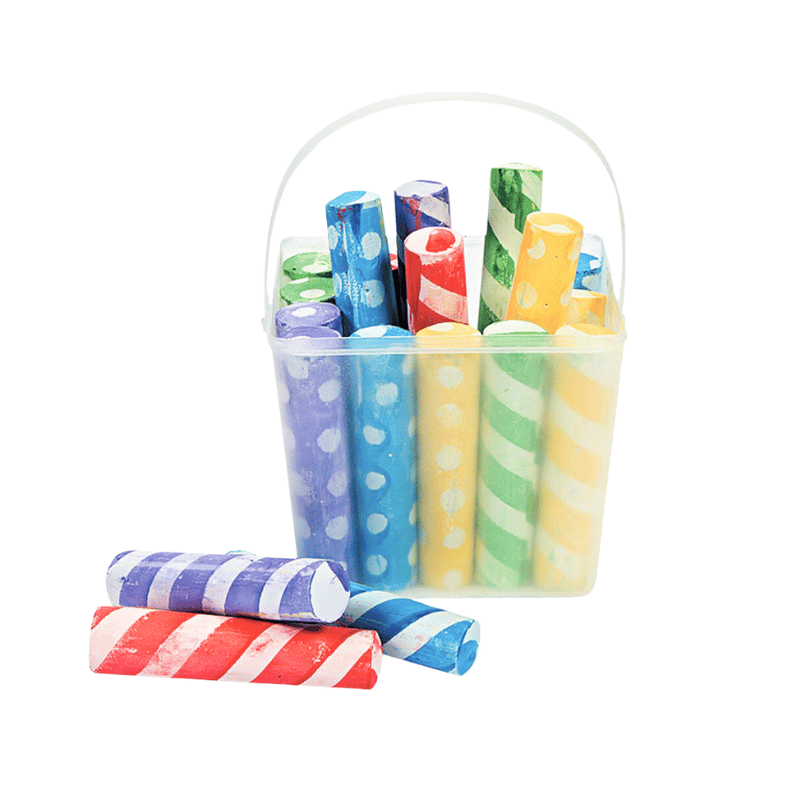 Stripe and Polka Dot Sidewalk Chalk (20 pieces of chalk per box)