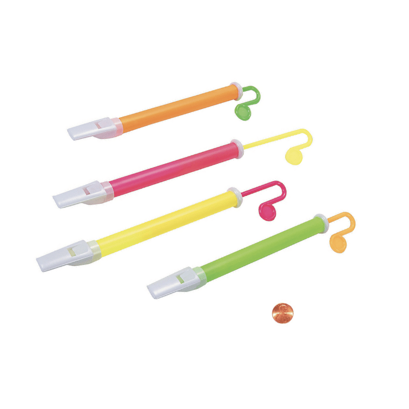 Plastic Slide Whistle (24 total slide whistles in 2 bags) 77?› each