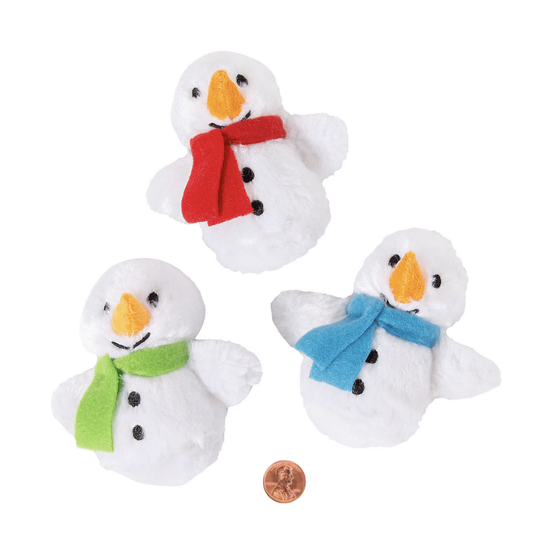 Fuzzy Stuffed Snowmen with Scarf (24/package) $1.55 each