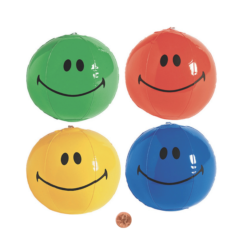 Mini Smile Beachball (24 total beach balls in 2 bags) 64?› each