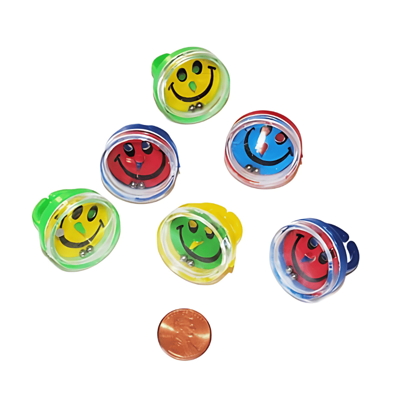 Smile Face Puzzle Rings (72/package) 16?› each