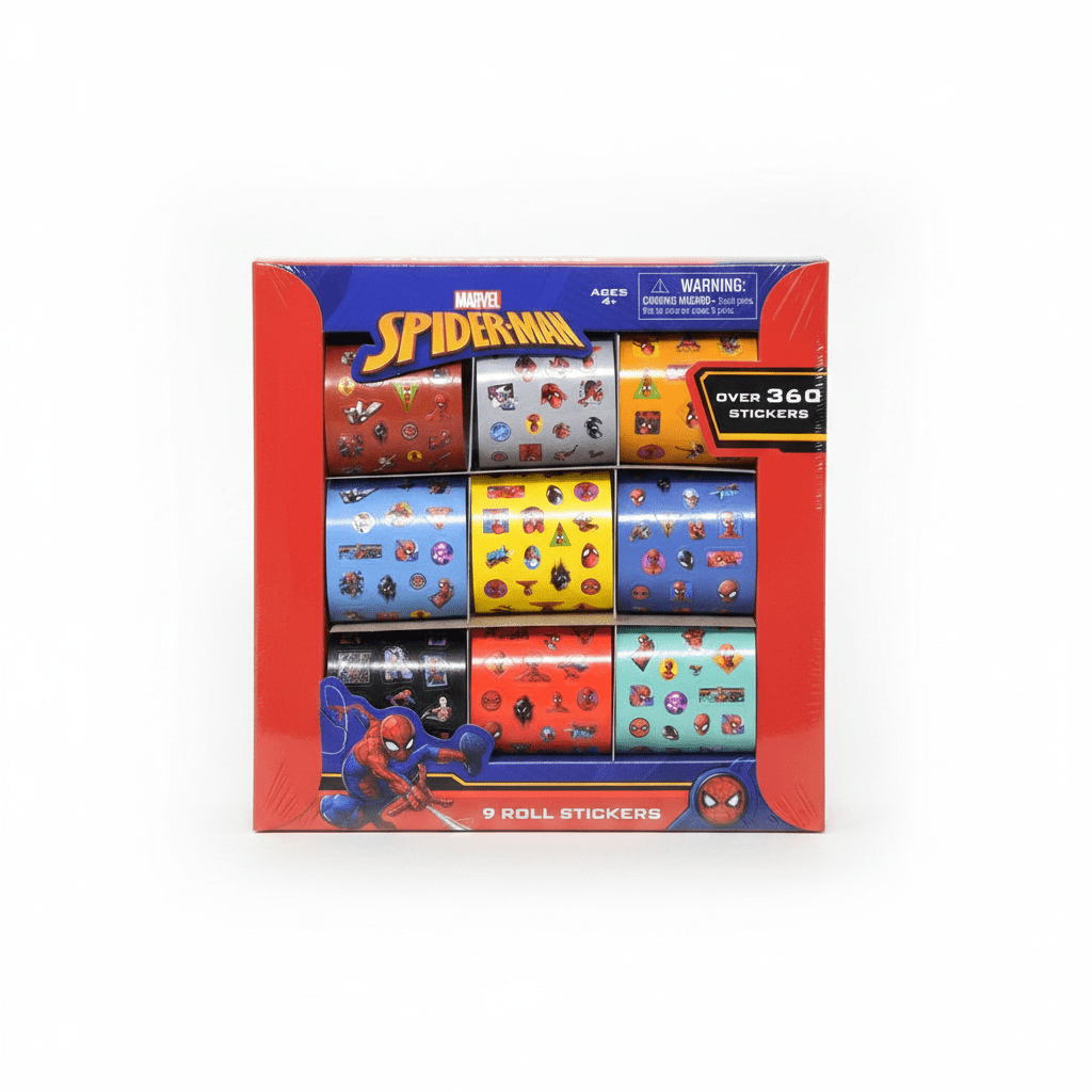 Spider-Man 9 Roll Sticker Box with 360+ Stickers