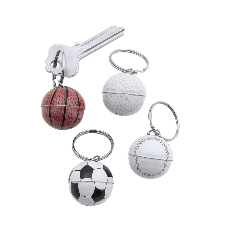 Metal Sport Ball Key Chains (144/package) 18?› each