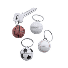 Metal Sport Ball Key Chains (144/package) 18?› each