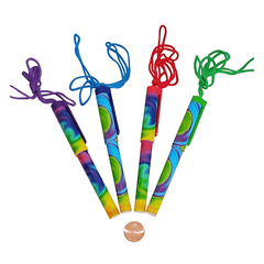 Tie-Dyed Pens on a Rope (24 total pens in 2 bags) 49?› each