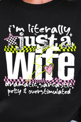 Literally Just A Wife Heavy Blend Crew Sweatshirt