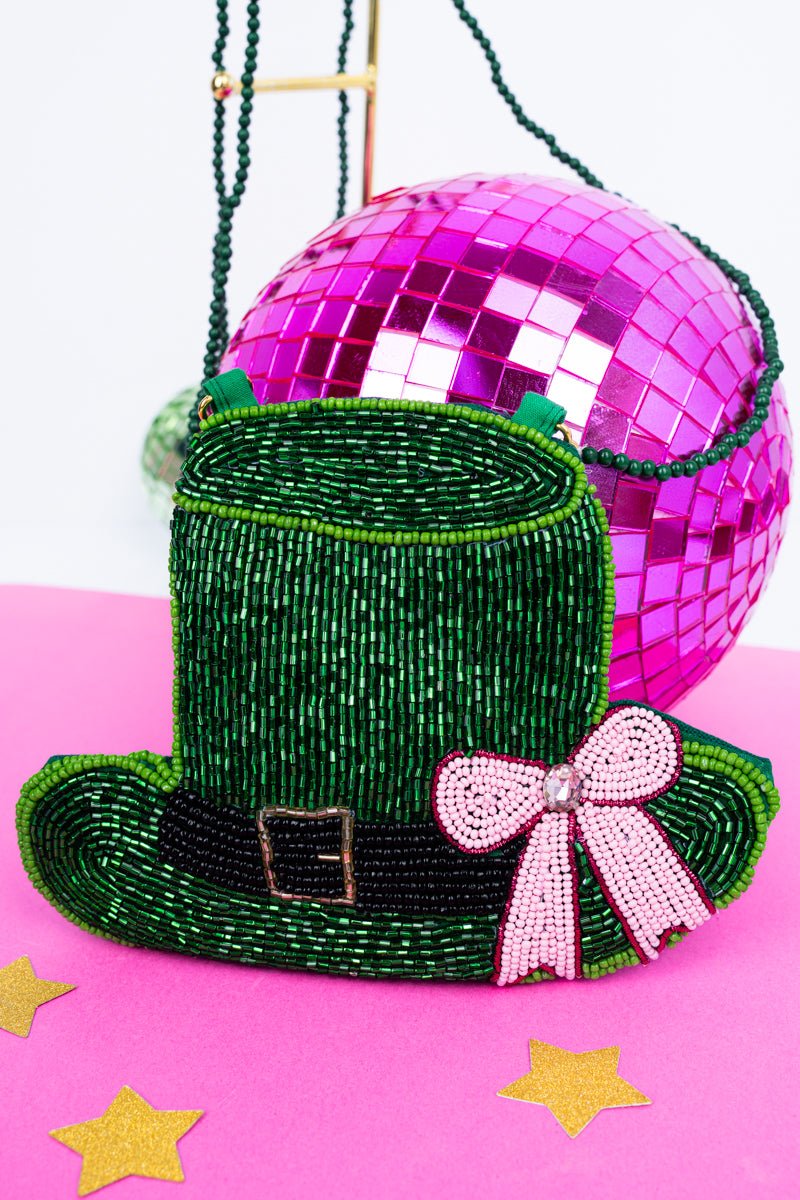 SALE! Viola Leprechaun Approved Petite Seed Bead Purse